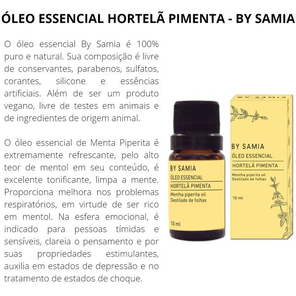 Imagem de Kit 2 Óleos Essenciais Litsea e Hortela Pimenta By Samia - 10 Ml Cada