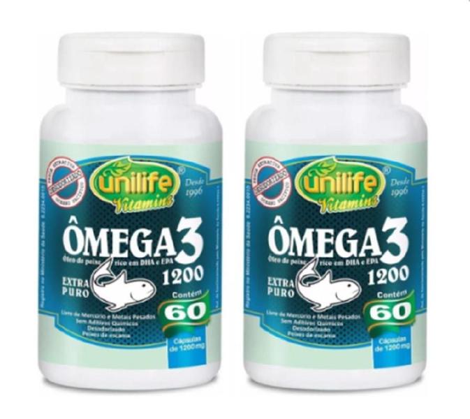 Imagem de Kit 2 Omega 3 Suplemento Epa E Dha 1200mg 120caps Original