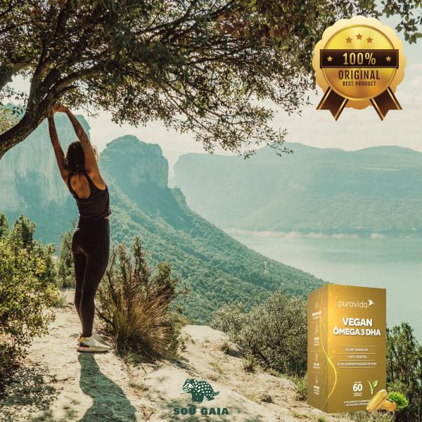 Kit 2 Ômega 3 Tg Vegan Dha 500mg 100% Vegano Concentrado PuraVida - Pura Vida Imagem de Kit 2 Ômega 3 Tg Vegan Dha 500mg 100% Vegano Concentrado PuraVida