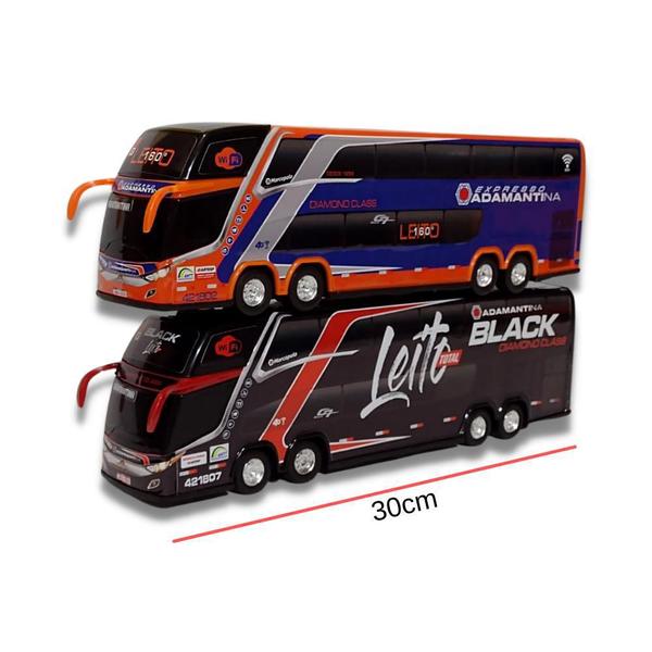 Imagem de Kit 2 Ônibus Da Viação Expresso Adamantina +Black 30Cm