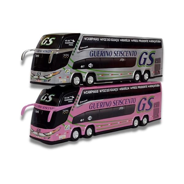 Imagem de Kit 2 Ônibus Guerino Seiscento Gs 1800 Dd G7 30Cm