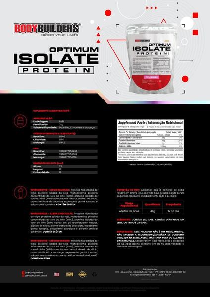 Imagem de Kit 2 Optimum Isolate Whey Protein 2Kg+ Bcaa 100G