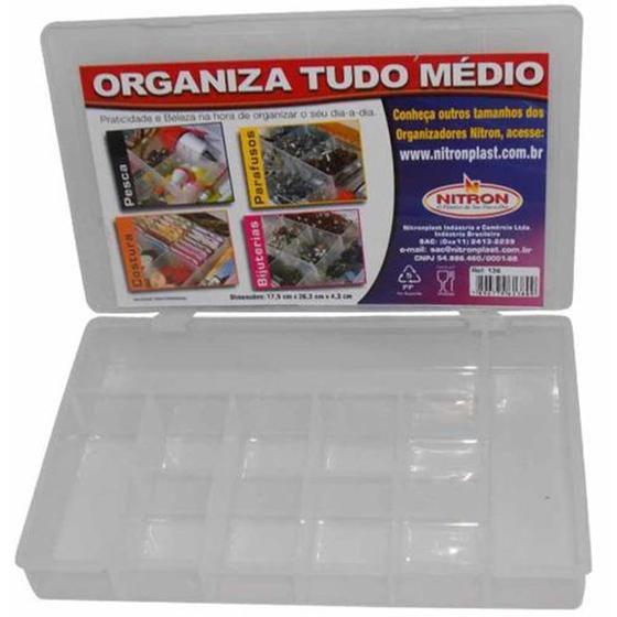 Imagem de Kit 2 Organiza Tudo 11 Divisórias Transparente 138 NITRON