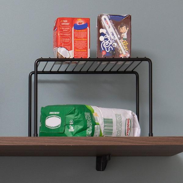 Kit 2 Organizador de Armário Multiuso Pequeno Elegance Preto - DI CARLO Imagem de Kit 2 Organizador de Armário Multiuso Pequeno Elegance Preto
