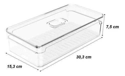 Imagem de Kit 2 Organizador De Geladeira Legumes Saladas Porta Frutas Transparente