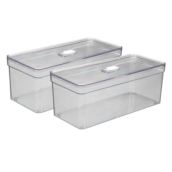 Imagem de Kit 2 Organizador De Ovos 40un 6,8l Transparente Resistentes