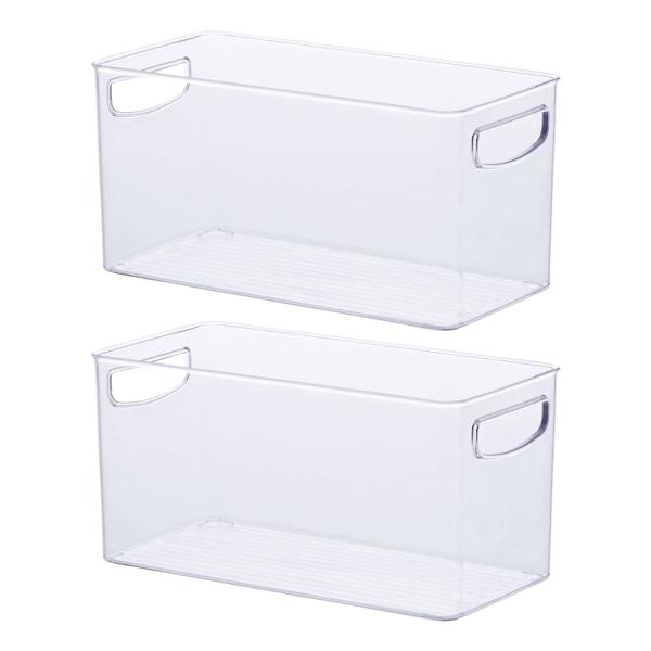 Imagem de Kit 2 Organizador Diamond Cesto Caixa 30 x 15 x 15 cm Armários Banheiro Acrílico Modular - Paramount