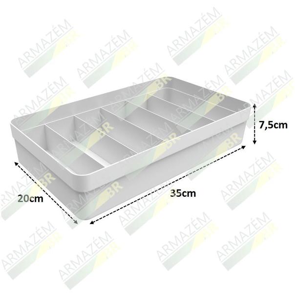 Kit 2 Organizador Gaveta Colmeia Grande Plástico Divisor Roupa Íntima Meias - Ou Imagem de Kit 2 Organizador Gaveta Colmeia Grande Plástico Divisor Roupa Íntima Meias - Ou
