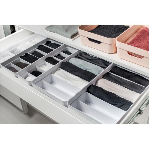 Kit 2 Organizador Gaveta Colmeia Grande Plástico Divisor Roupa Íntima Meias - Ou Imagem de Kit 2 Organizador Gaveta Colmeia Grande Plástico Divisor Roupa Íntima Meias - Ou