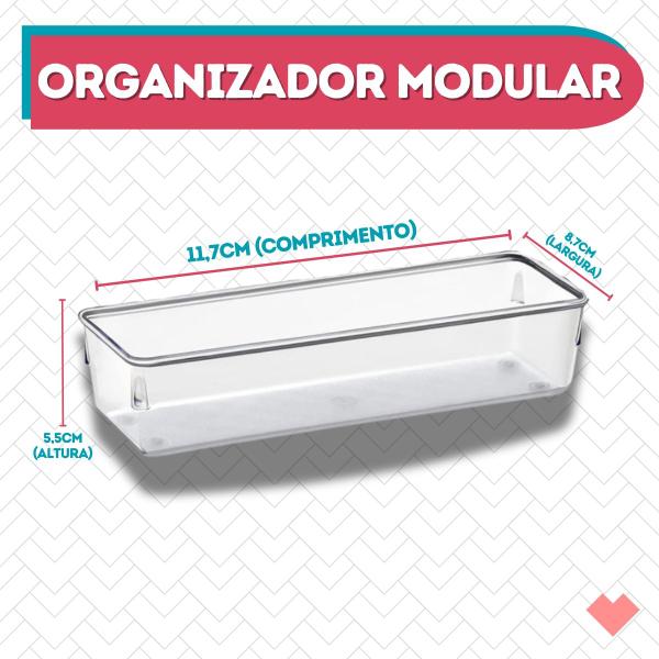 Imagem de Kit 2 Organizador Modelo 2 Multiuso Casa Talheres Maquiagem