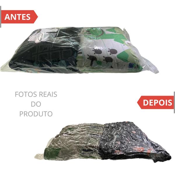 Imagem de Kit 2 Organizador Saco A Vácuo 70x110cm Protetor Grande Edredom Roupa Cobertas Closet