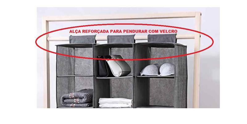 Imagem de kit 2 Organizador Vertical Tnt Para Closet E Guarda Roupas