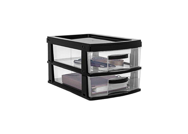 Kit 2 Organizadores Compacto 2 Gavetas Preto 2043 JAGUAR Imagem de Kit 2 Organizadores Compacto 2 Gavetas Preto 2043 JAGUAR