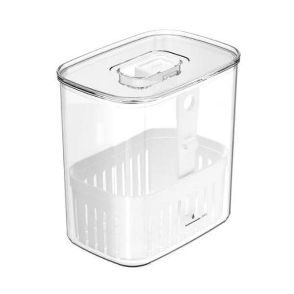 Imagem de Kit 2 Organizadores De Geladeira Porta Temperos Frescos Clear Fresh 1,5L Cozinha