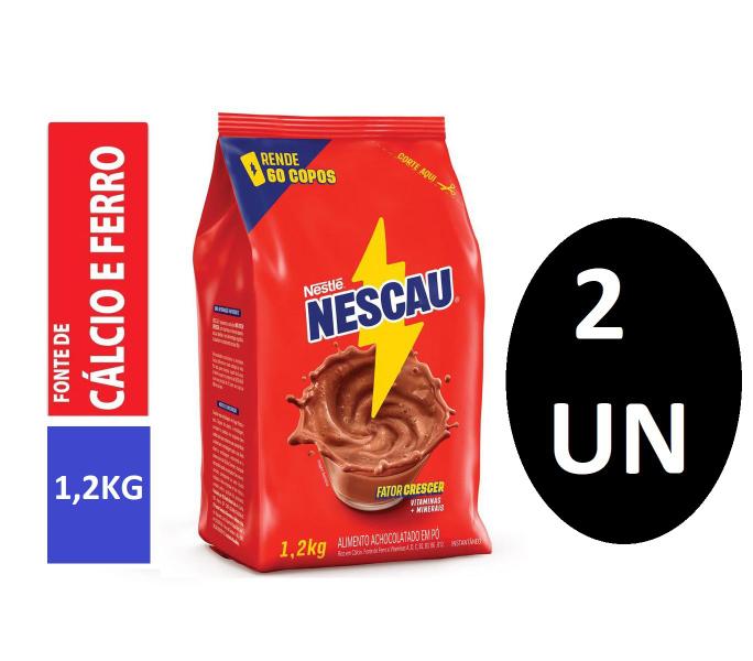 Imagem de Kit 2 Pacotes de 1,2OOkg Achocolatado em Pó Nescau Nestlé