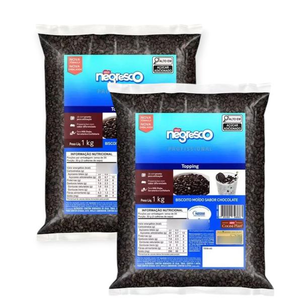 Kit 2 Pacotes Negresco Biscoito Triturado Nestlé 1Kg - Nestle Imagem de Kit 2 Pacotes Negresco Biscoito Triturado Nestlé 1Kg