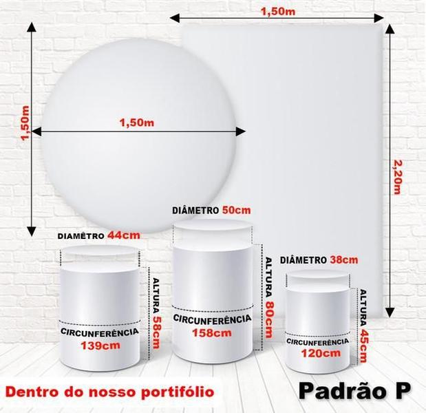 Imagem de Kit 2 Painéis E Capas 3D Sublimado Junino Rosa Fkpc-539