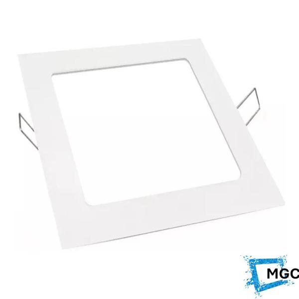 Imagem de Kit 2 Painel Plafon Led Quadrado Embutir 3w Branco Quente 3000K