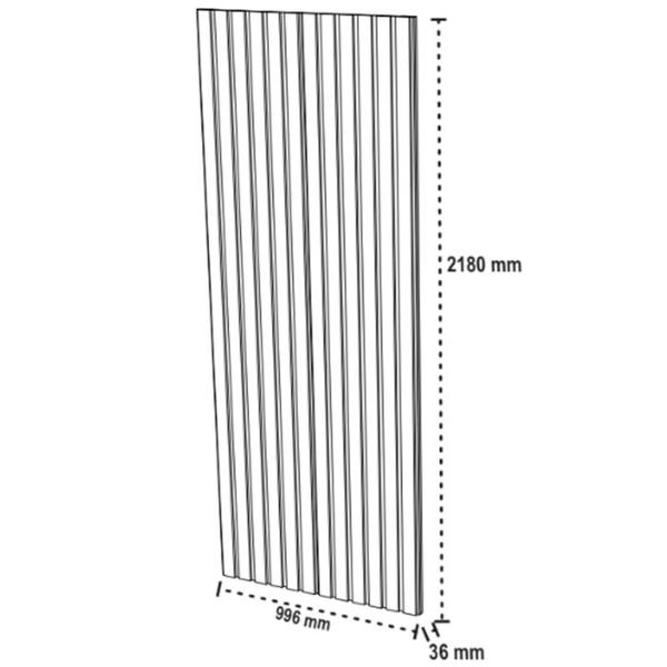 Imagem de Kit 2 Painel Ripado Placa Projetta 218x100 cm Cinamomo Mell MBL