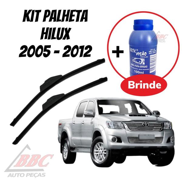 Imagem de Kit 2 Palhetas Limpador De Parabrisa Dianteiro Hilux 2005 - 2012