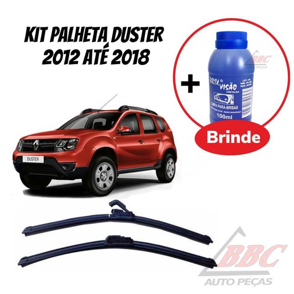 Imagem de Kit 2 Palhetas Limpador De Parabrisa Dianteiro - Renault Duster 2012-2018