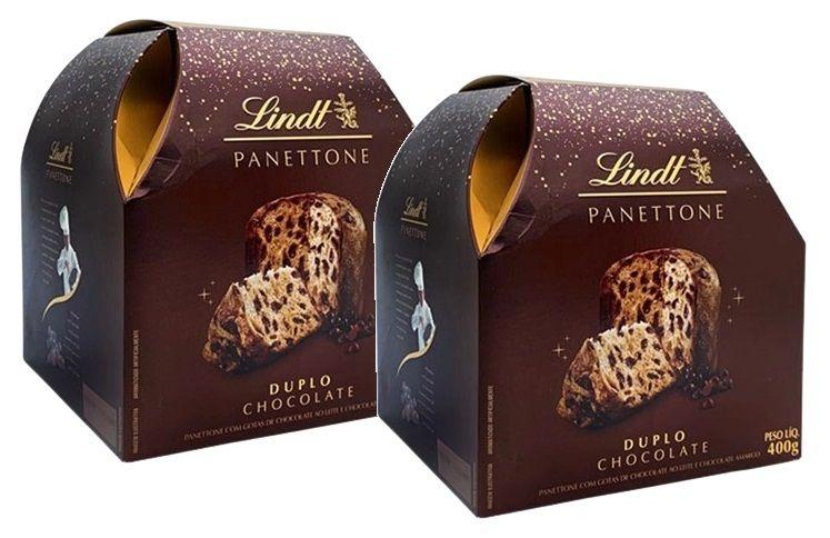 Imagem de Kit 2 Panetone Lindt Duplo Chocolate 400G