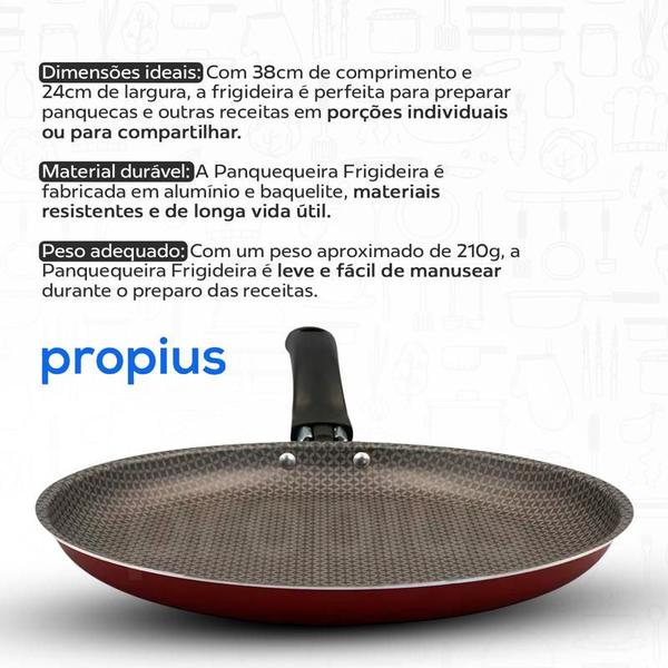 Imagem de Kit 2 Panquequeira Frigideira 22cm Omeleteira Cozimento Cozinha Alumínio Crepes Tapioca Cinza Gourmet Reforçada