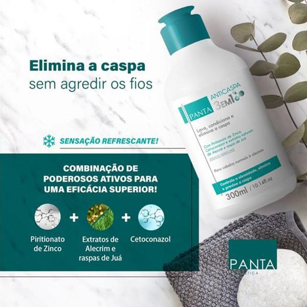 Imagem de Kit 2 Panta Anticaspa 3 Em 1 - Shampoo, Condicionador E Anticaspa