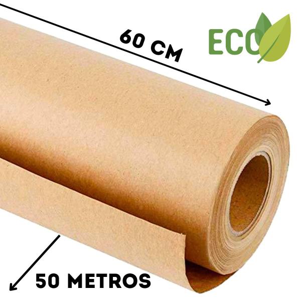 Imagem de Kit 2 Papel Semi Kraft Bobina 60 cm x 50 m Mascaramento e Automotivo