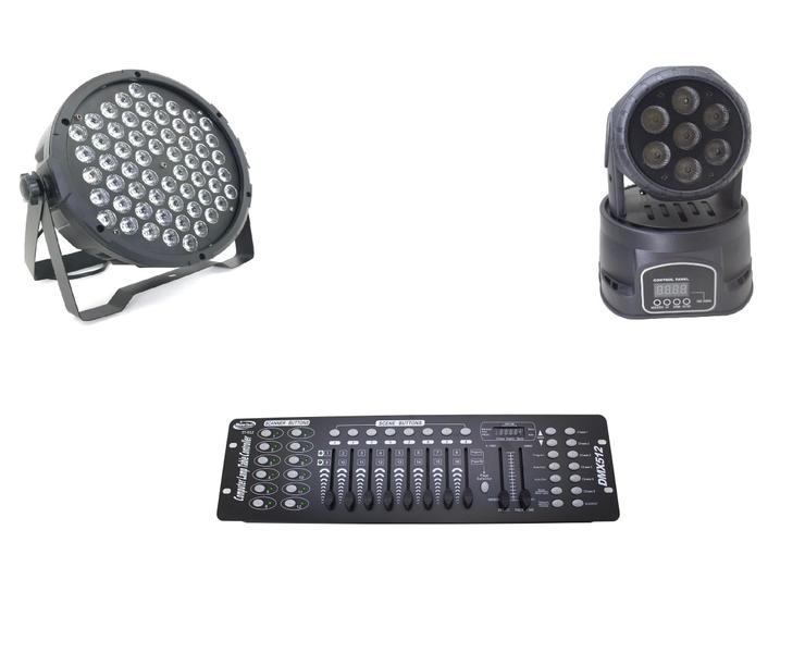 Imagem de Kit 2 Par Led Slim 60X3W 2 Mini Wash 7X12W Full 1 Dmx 512