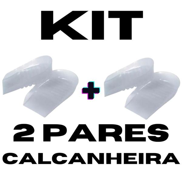 Imagem de Kit 2 Pares Calcanheira Silicone Anti-Impacto Desodorante