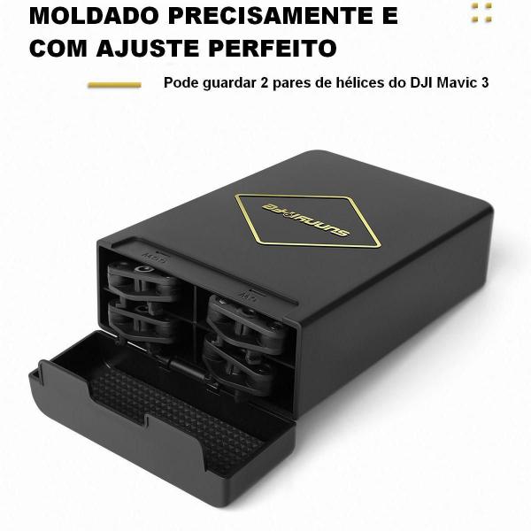 Imagem de Kit 2 Pares De Hélices + Cx De Transporte Drone Dji Mavic 3