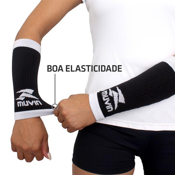 Imagem de Kit 2 Pares Manguito Curto Voleibol Elite Muvin - Vôlei  Proteção - Compressão  Protege do Impacto - Diversas Cores