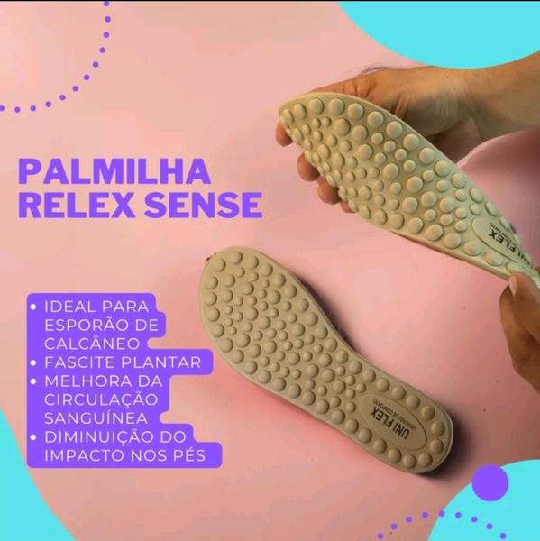 Imagem de Kit 2 Pares Palmilha Reflex Sense Palmilha Bolinha Massageadora