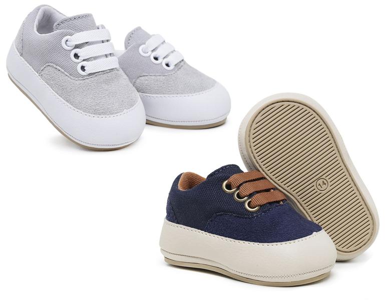 Kit 2 Pares Sapato Tenis Bebê baby Masculino Recém Nascido Conforto - Skalvin Imagem de Kit 2 Pares Sapato Tenis Bebê baby Masculino Recém Nascido Conforto