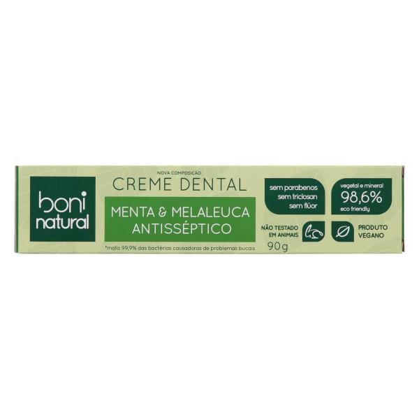 Imagem de Kit 2 Pasta de Dente Natural Vegana Boni Menta e Melaleuca