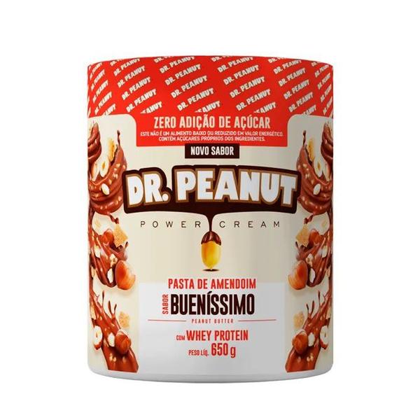 Imagem de Kit 2 pastas de amendoim dr.peanut 600g - buenissimo e avelã