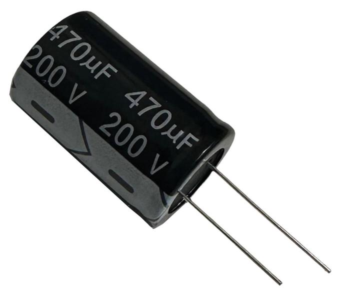 Imagem de Kit 2 pçs - capacitor eletrolitico 470x200v - 470uf x 200v