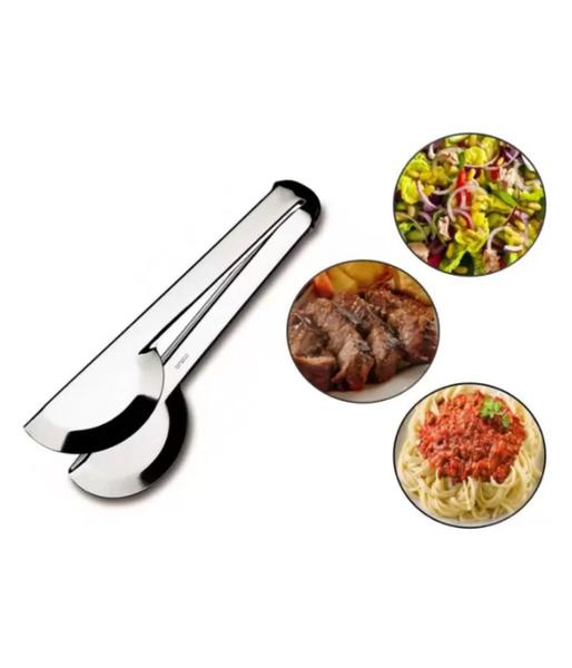 Imagem de kit 2 pçs Pegadores Inox Massas Churrasco Salada Legumes JJB