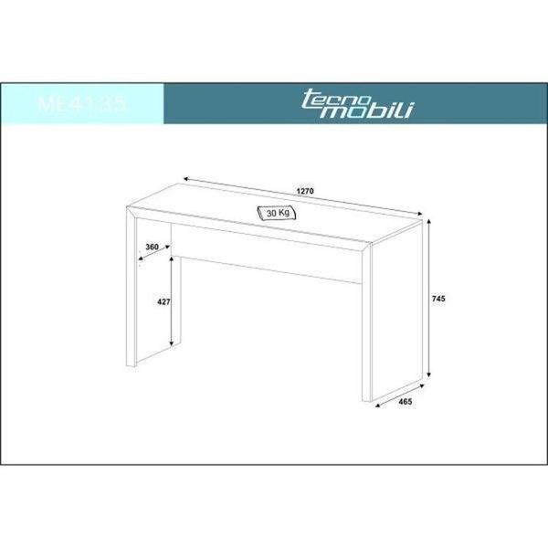 Imagem de Kit 2 Peças com Escrivaninha 127cm Me4135 e Cadeira Diretor Tela Mesh Tok 3310 Espresso Móveis