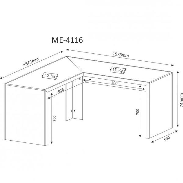 Imagem de Kit 2 Peças com Mesa para Escritório em L e 1 Armário Multiuso