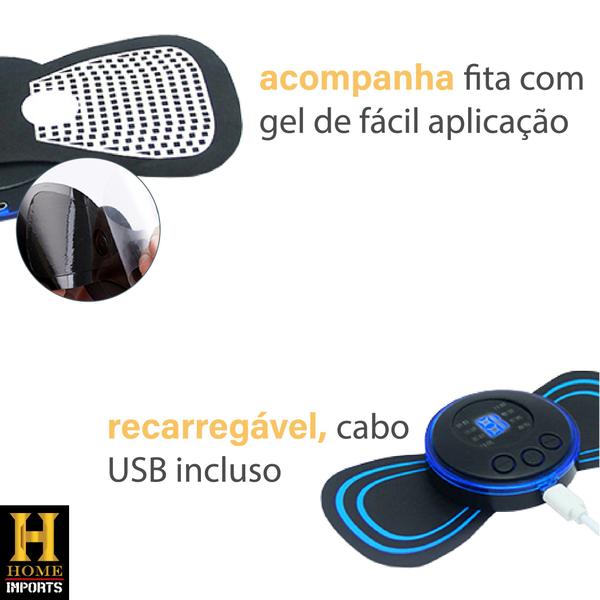 Imagem de Kit 2 Peças Massageador Portátil Recarregável USB Para Dor No Pescoço Linha Premium