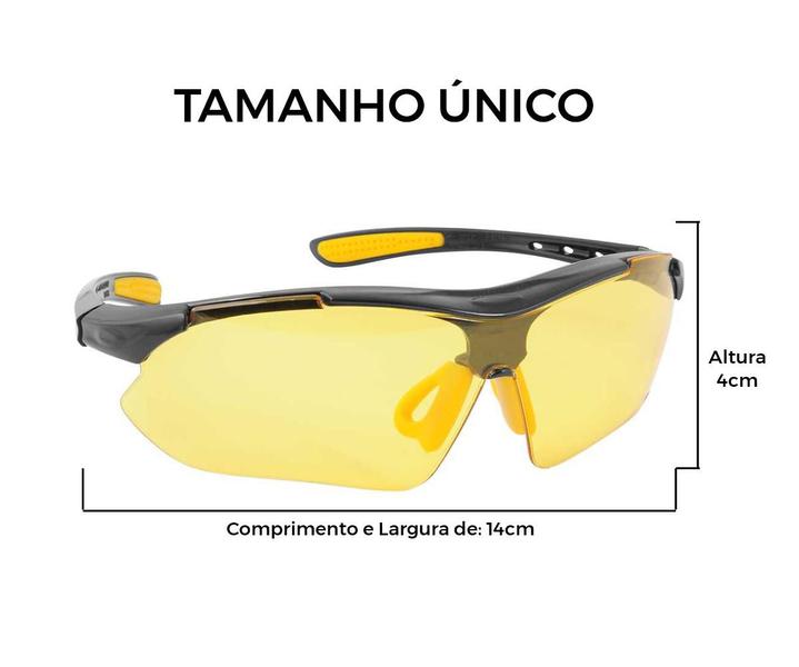 Imagem de Kit 2 Peças Óculos Proteção Visão Tático Vonder Emborrachado Ambar Incolor