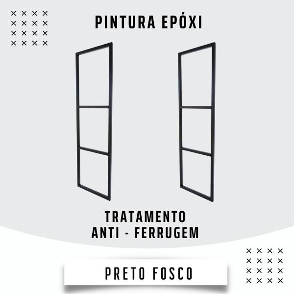 Imagem de Kit 2 Peças Suporte Industrial Preto Fosco Teto Ou Parede 100x29