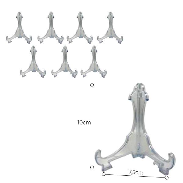 Imagem de Kit 2 Peças Suporte Para Pratos Acrílico Transparente 10Cm