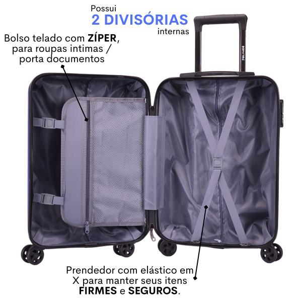 Imagem de Kit 2 Peças Viagem Mala P 10kg + Mala G 32kg Abs Mundi Vienna MD2224