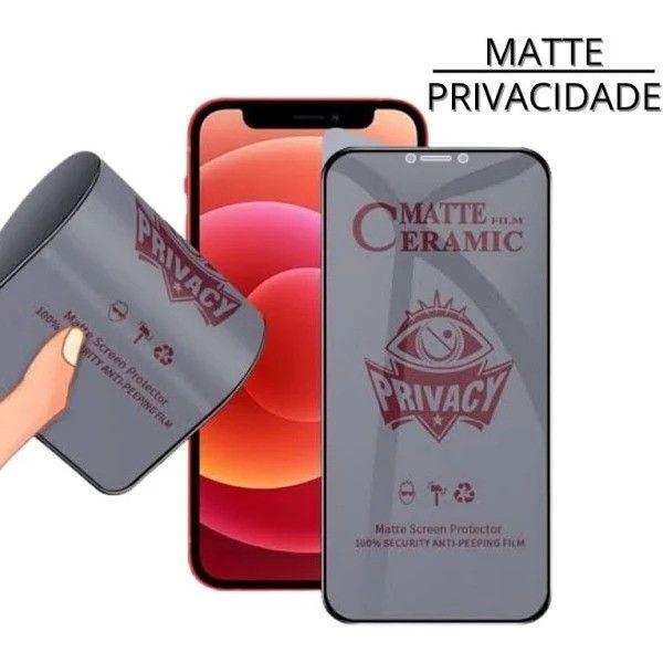 Imagem de Kit 2 Películas Cerâmica Fosca Privacidade para Iphone 15 Plus