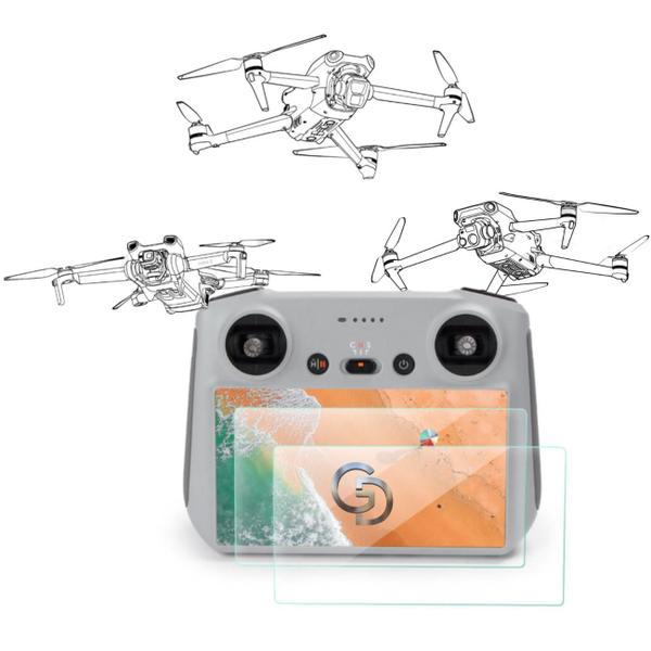 Imagem de Kit 2 Películas De Vidro Dji Air 3 Mini 3/4 Pro Rc Rc2 Nf