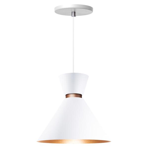 Imagem de Kit 2 Pendente Lustre Luminária Berlin 23cm Branco