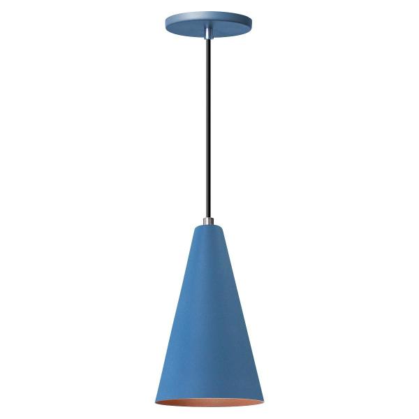 Imagem de Kit 2 Pendente Lustre Luminária Cone Azul